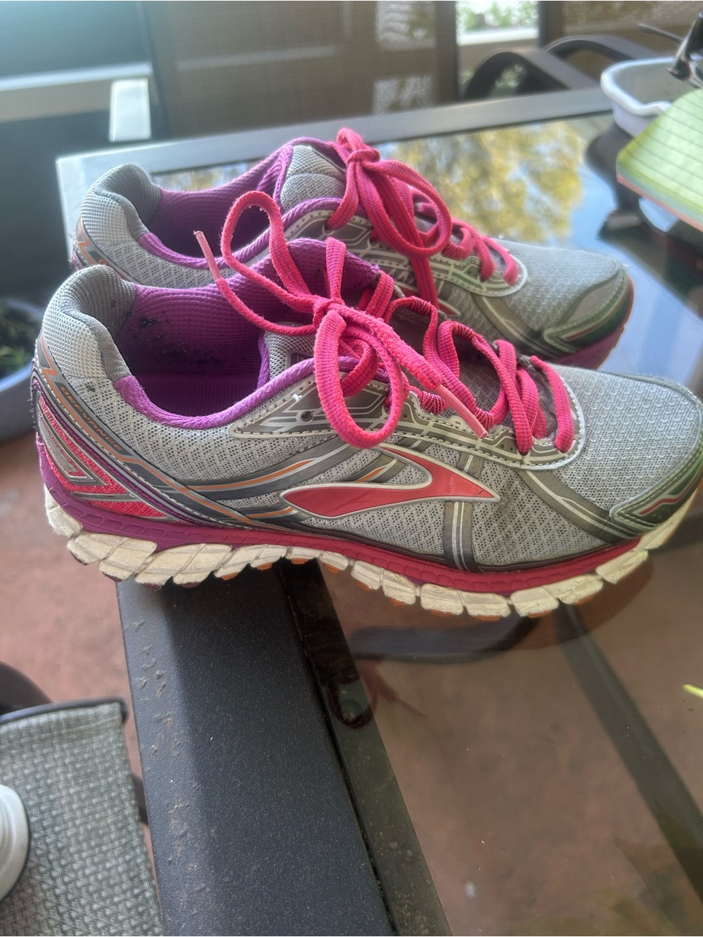 Brooks Women's Gray and Pink Running Shoes